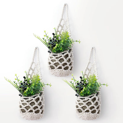 3PK Wall Planters for Indoor Plants, Macrame Plant Hanger | Wall Planter, Plant Hanger, Hanging Planter (3PK, for 4 inch Pot)
