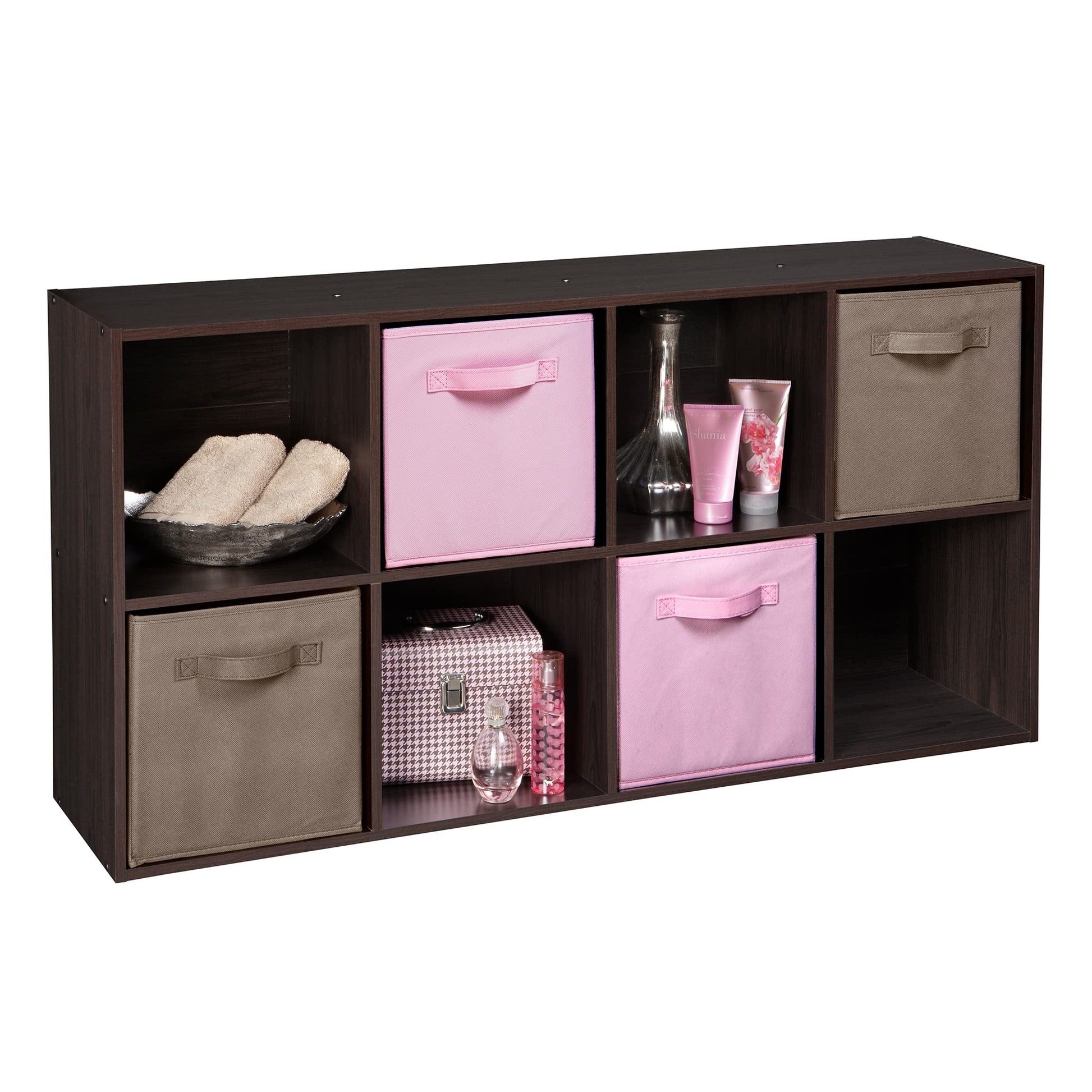ClosetMaid Cubeicals 8 Cube Storage Shelf Organizer Bookshelf, Stackable, Vertical or Horizontal