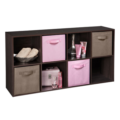 ClosetMaid Cubeicals 8 Cube Storage Shelf Organizer Bookshelf, Stackable, Vertical or Horizontal