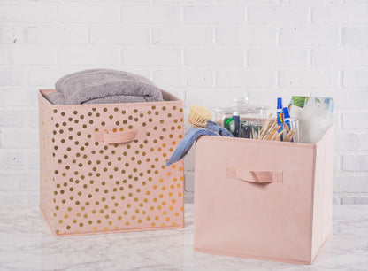 DII Collapsible Storage Organizer Bin, Small, 11" Cube, Pink, 2 Count
