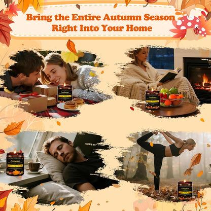 Cinnamon Roll Candles | Fall Cinnamon Candle - Autumn Scented Candle for Home, 7oz Soy Candles for Home Scented, Fall Gifts for Women & Men, Cozy Seasonal Sweet Scent for Autumn & Thanksgiving