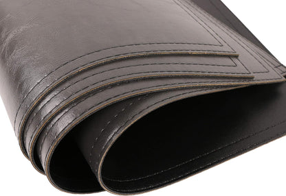 Waterproof PU Placemats, Faux Leather Dinging Table Mat, Set of 6, Easy to Wipe Off Scrub Vinyl Mat, Heat & Stain Resistant for Office Conference Table, Home Decor G Graphite Grey