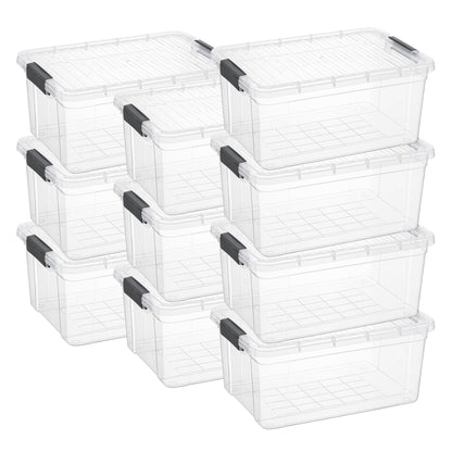Superio Clear Storage Box with Lid, 36 Quart Plastic Container Bins for Organizing, Stackable