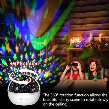 Star Projector Night Light for Kids, Baby Night Lights with Snowflake & Starry Theme, 360 Degree Rotation, 15 Mode Color Changing, Birthday Gift Toys