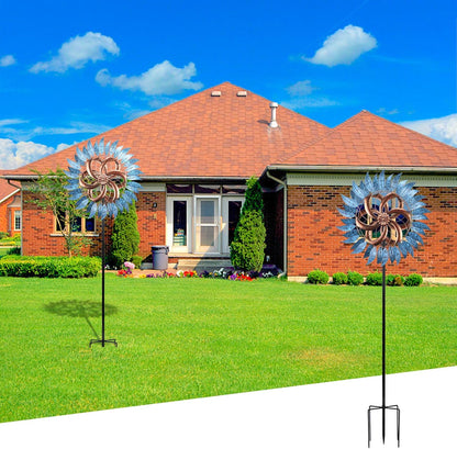 Wind Spinner Large Wind Mill Metal Outdoor Indoor Large Two-Way Wind Sculptures for Garden Patio Yard Decor