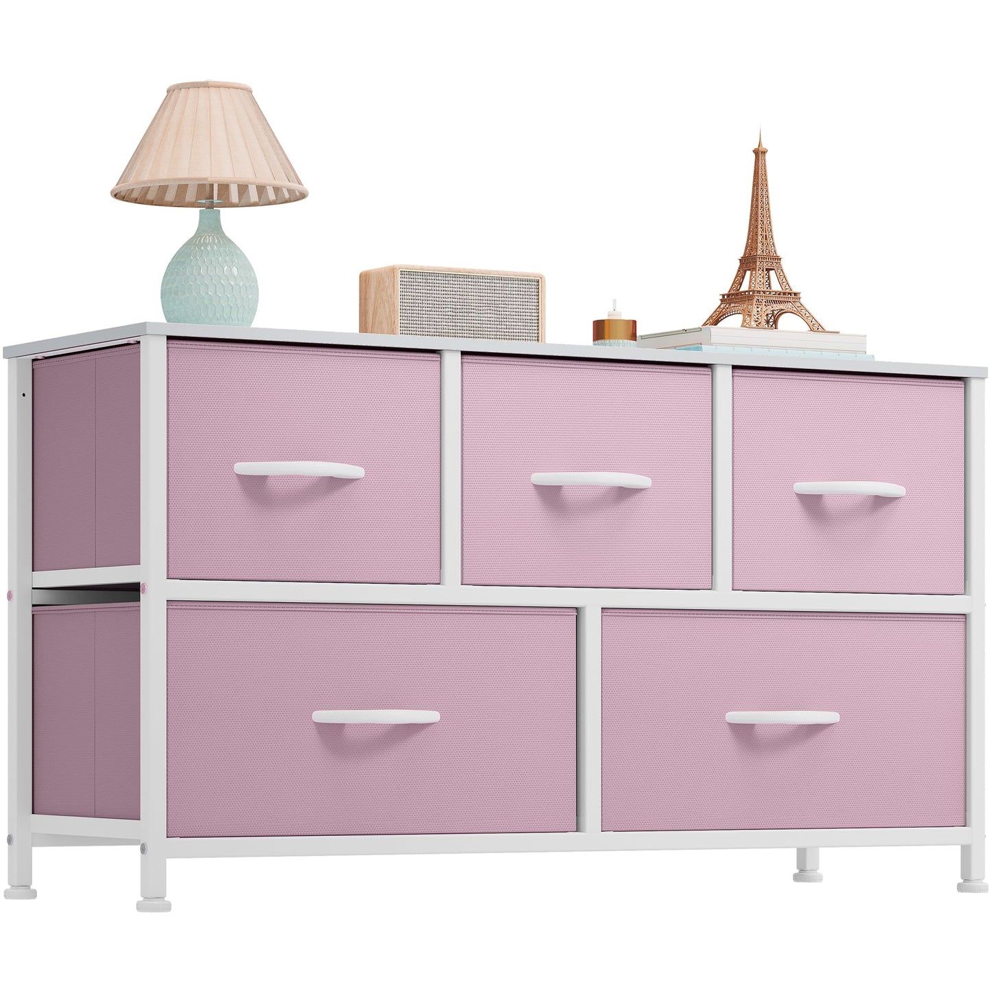 YITAHOME 5 Drawer Dresser - Fabric Storage Tower, Organizer Unit for Bedroom, Living Room, Hallway