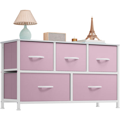 YITAHOME 5 Drawer Dresser - Fabric Storage Tower, Organizer Unit for Bedroom, Living Room, Hallway