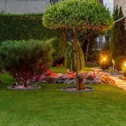 33FT Landscape Edging, 4in Tall Garden Edging Border with 30pcs Stakes Straight Top Edging for Yard Garden DIY Flower Beds Sidewalks Paver Edging, Grey