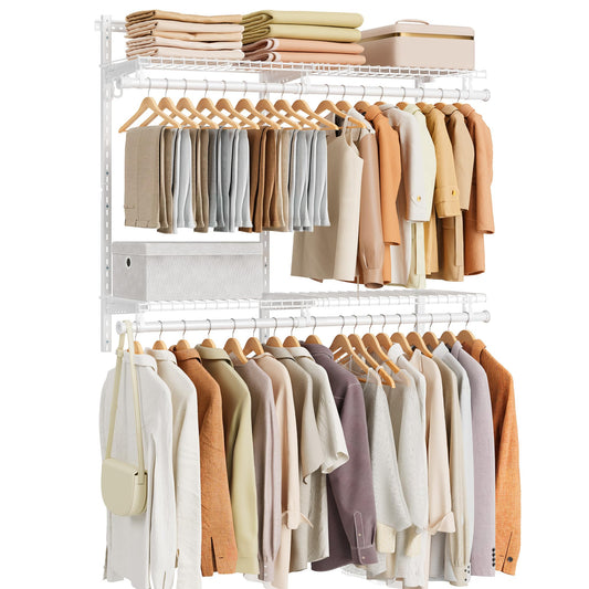 SONGMICS HOME Closet System, Closet Insert Organizer, 3-6 ft Closet Shelves