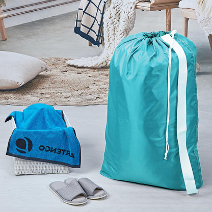 HOMEST 2 Pack XL Nylon Laundry Bag with Strap, Large Dirty Garments Organizer, Easy Fit a Hamper or