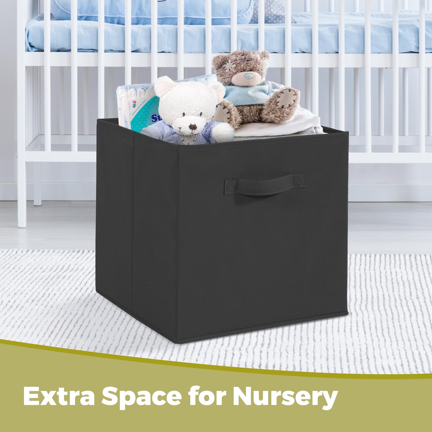 11x11 Storage Bins, Set of 8 Storage Cubes, Collapsible Cube Storage Box, Fabric Closet Organizers
