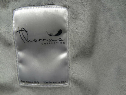 White Fox Faux Fur Throw & Bedspread - True White Gray Throw - Soft Luxury Blanket, Handmade in US