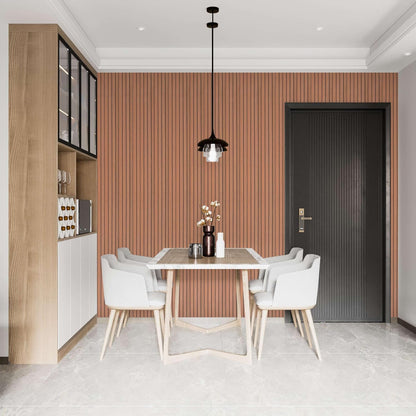 IZODEKOR 3D Wood Effect Styrofoam Wall Panels - Faux Wood Look Wall Panels for Living Room - Fake Acoustic Wood Slat Wall Panels - Pack of 10, Covers 50 sq ft.