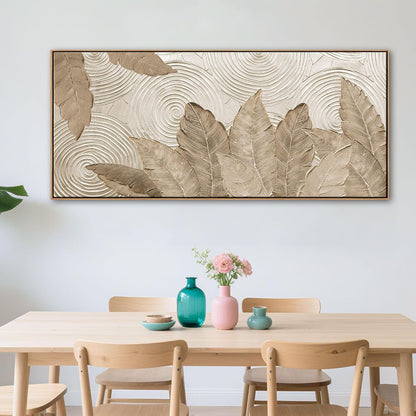 Minimalist & Modern Art for Bedroom Decor Framed Abstract & Textured Artwork for Walls Neutral & Contemporary Beige Pictures - 3D Artwork for Living Room and Boho Style 31×70IN