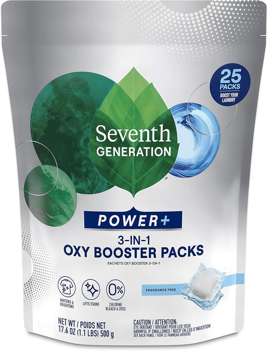 Seventh Generation Oxy Booster Stain Remover Packs Fragrance Free Power+ Stain Remover For Clothes