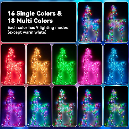 LitHome 200LED 66FT Led Fairy Lights Plug in, Color Changing Fairy Lights with Remote, 9 Modes Led String Lights Indoor Dimmable, Fairy String Lights for Fall Halloween Christmas Bedroom Dorm Decor