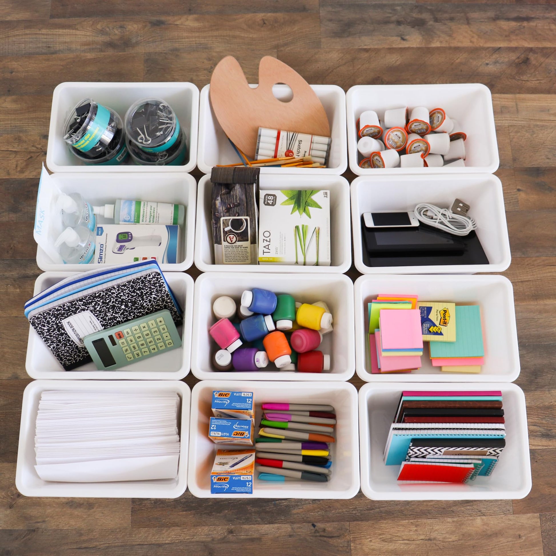 Humble Crew Plastic Storage Bins for Kids, Small Removable Toy Organizer