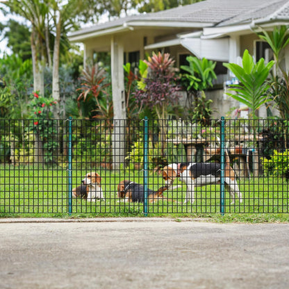 ARIFARO Fence Posts 4.8 Feet Sturdy Duty Metal Fencing Poles, Pack of 10, No Dig Garden U Post for Wire Fencing Steel Post for Yard, Outdoor Wire