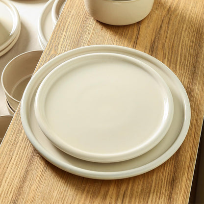 Stone Lain Eden 4-Piece Dinner Plate Set Stoneware, Beige