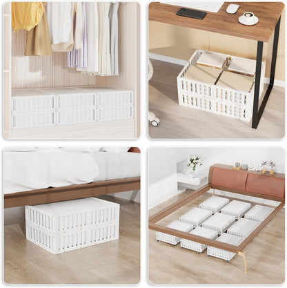 Bamboo Under Bed Storage with Wheels (2-Pack) – Rolling Underbed Shoe Organizer Box for Shoes, Blankets, Toys, Clothes Container Space-Saving Organizer Bins for Bedroom, Closet, Dorm, Nursery