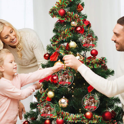 Christmas Tree Hanging Decor, Personalized Crystal Photo Ornaments, Custom Ornaments for Family/Child, Decorative Hanging Pendant, Design Your Own Picture, Gifts for Christmas, for Mom/Dad