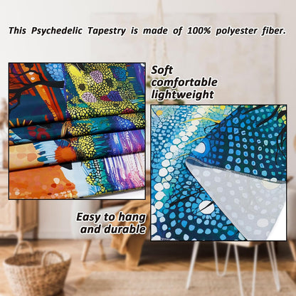 Serborlur Tree of Life Tapestry Trippy Sun Forest Tapestries Colorful Starry Sky Tapestries Hippie Nature Landscape Tapestry Wall Hanging for Bedroom (39.4" x 52.4")