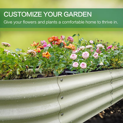 Gardmax 2 Pack Galvanized Raised Garden Bed, Lightweight Planter Boxes Outdoor with Easy Assembly, Large Garden Bed for Vegetables, Fruits, Flower
