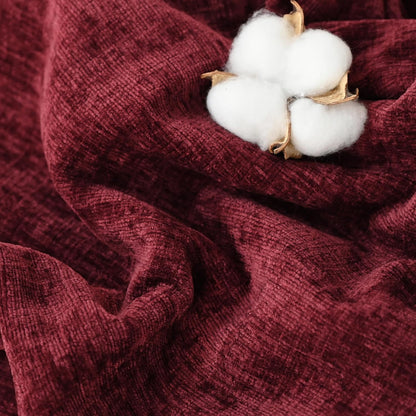 CaliTime Throw Pillow Covers Decorative 20 X 26 Inches Pack of 2 Cozy Chenille Standard Pillow Shams Cases for Couch Sofa Bed Living Room Home Burgundy