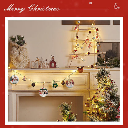 Personalized Christmas Ornaments, Custom Photo & Text 2025 Christmas Tree Ornament, Ideal for Xmas Decorations, Baby Showers, Weddings, Birthdays, Gifts for Mom, Dad, Kids, Pets, Friends