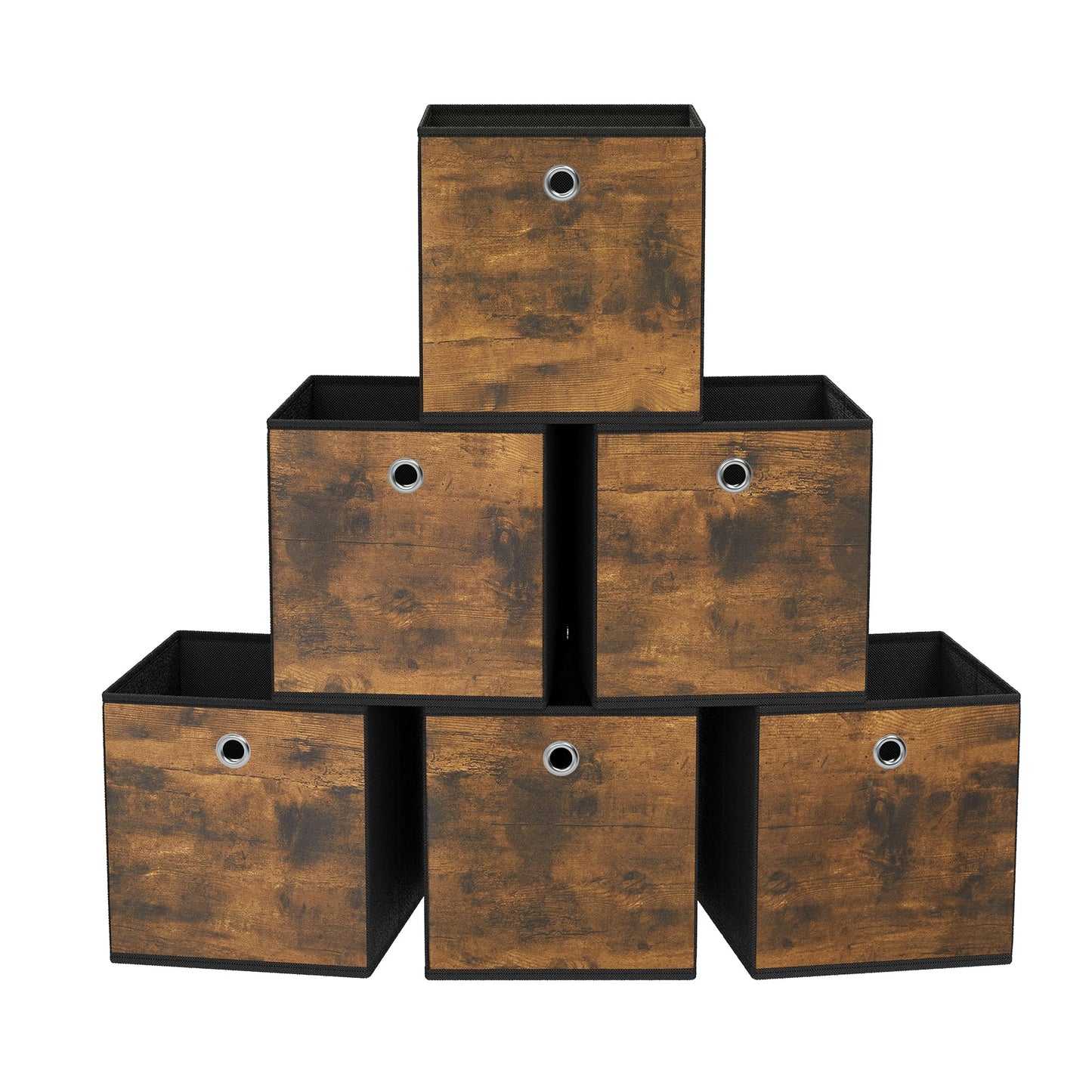SONGMICS Storage Cubes, Set of 6, 13-Inch Foldable Closet Organizers