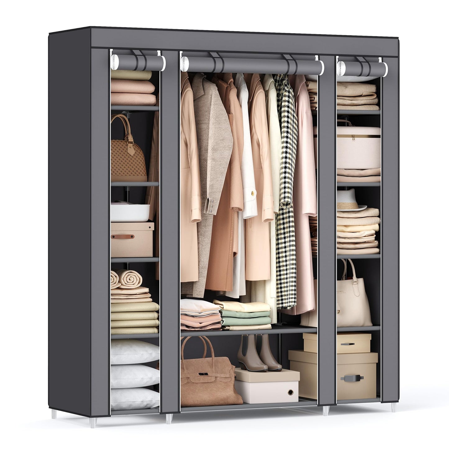 SONGMICS Closet Wardrobe, Portable Closet, Clothes Storage Organizer