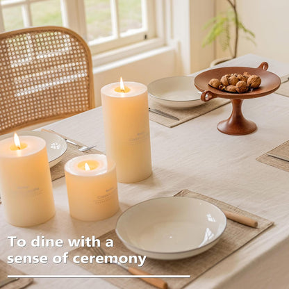 Home Brilliant Linen Place Mats Set of 6 Heat Resistant Dining Table Place Mats Cloth Placemats Kitchen Table Mats Placemat, Burlap