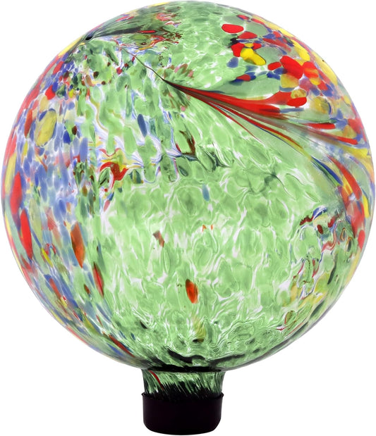 Sunnydaze 10-Inch Gazing Ball for Garden - Glass Gazing Globe for Outside - Garden Orb Yard Decor