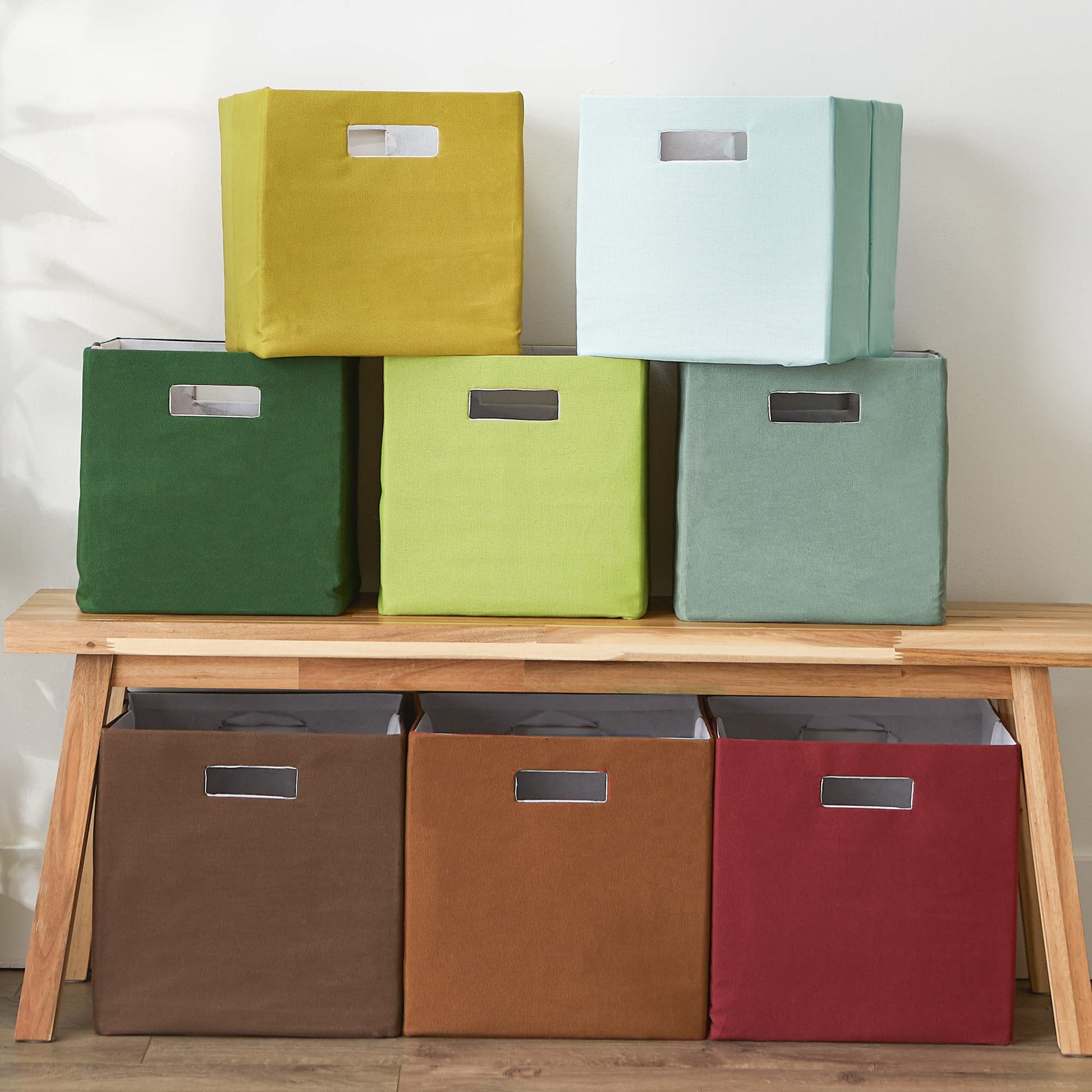 DII Collapsible Polyester Storage Cube, Solid, Lightweight and Durable, Small Square, 11x11x11