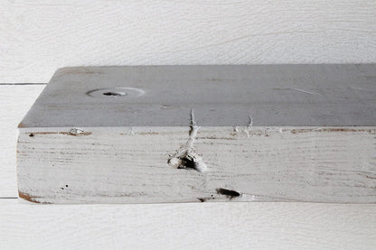 Urban Legacy Reclaimed Barn Joist Deep Floating Shelves | Deep Shelves with Low Profile Shelf Bracket with High Weight Capacity, Set of 2 (48" x 11" x 2.5", Rustic Gray)