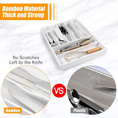 Kitchen Silverware Drawer Organizer and Storage Deep Cookware Utensil Cutlery Rack Office Drawer Organizer Tray Amazon Basics Kitchen Home Gadgets Rv Storage Solutions Wedding Registry Must Haves 2025