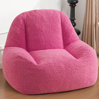 Homguava Bean Bag Chairs for Adults,Giant Beanbag Couch Adult Bean Bag Chair with Filler Included,Modern Lazy Sofa Comfy Chair for Living Room(Pink)