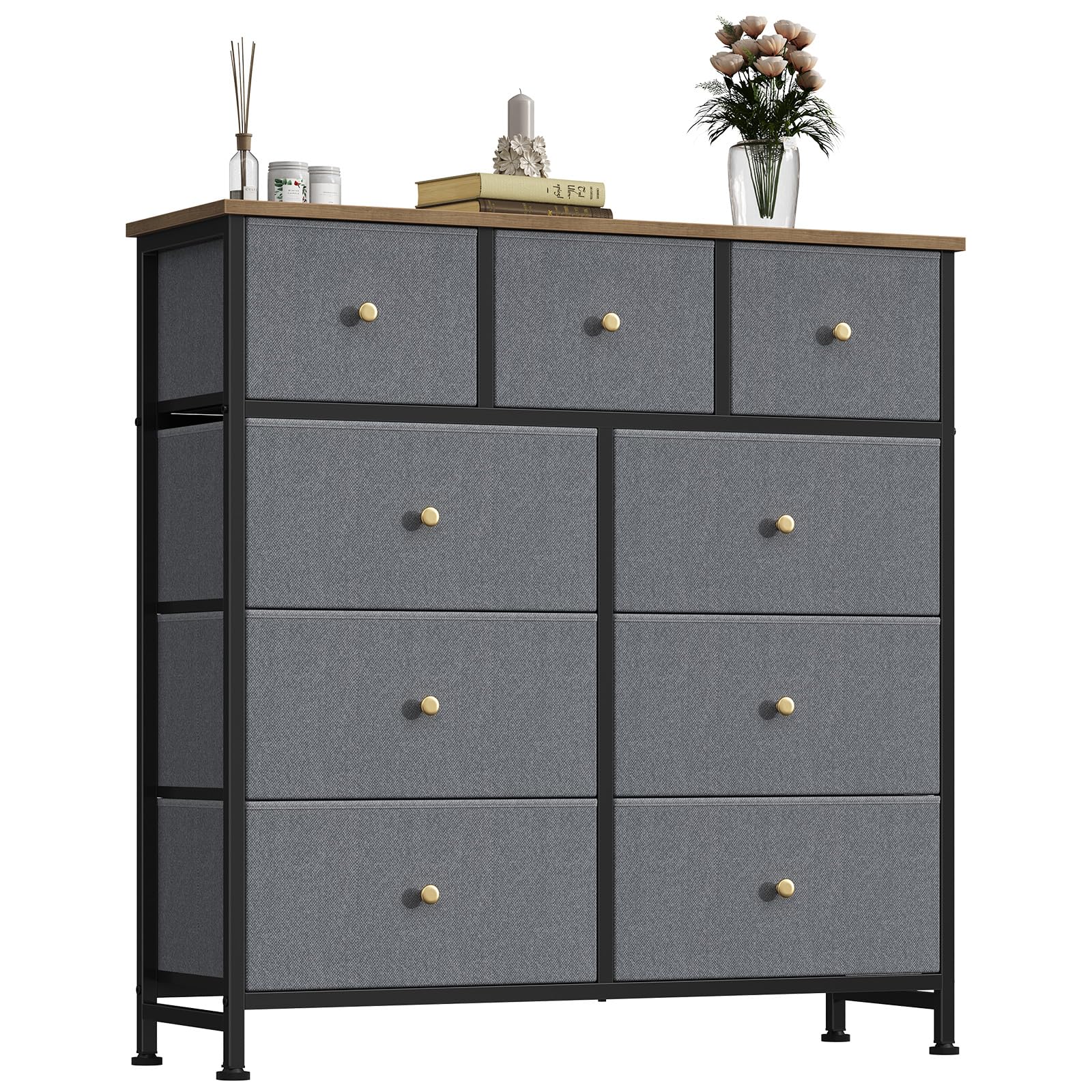 OLIXIS 9 Drawer Tall Dresser for Bedroom, Closet Organizers and Storage