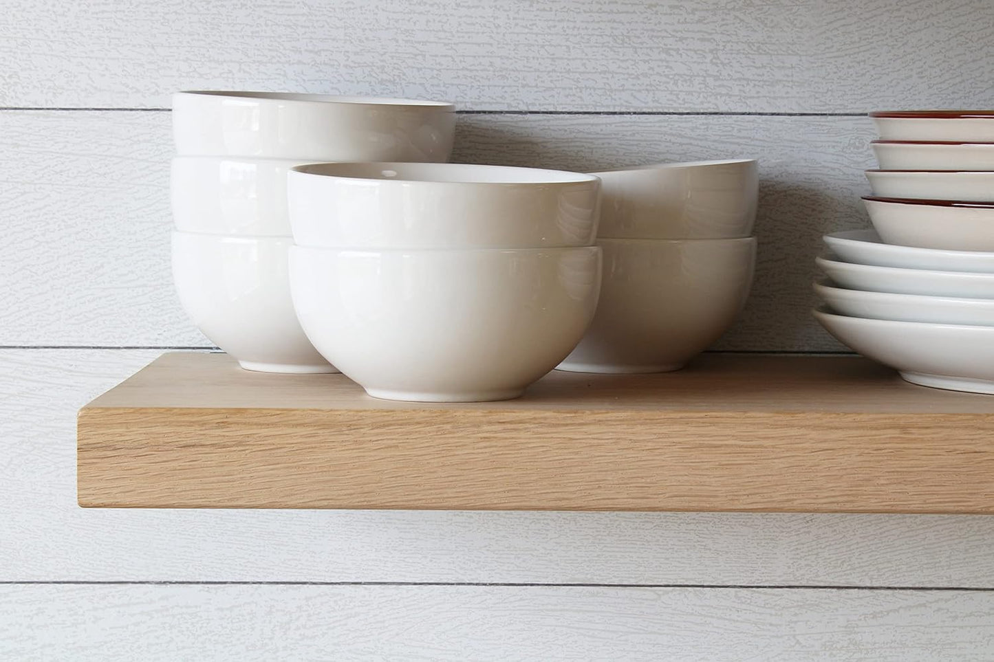 Urban Legacy Unfinished White Oak Deep Floating Shelves | Easy to Install Accent Modern Floating Shelves with Floating Shelf Brackets| Set of 2 (36" x 11" x 2")