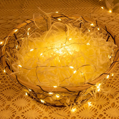 Solar String Lights for Outside,2 Pack 66FT 200 LEDs Solar Fairy Lights,Waterproof 8 Modes Button Outdoor String Light for Patio Garden Backyard Tree Wedding Christmas,Silver Wire,Warm White