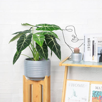 10 Inch Ceramic Plant Pot with Drainage – Large Flower Pot for Indoor Outdoor Plants, Modern Decorative Planter for Patio, Balcony, Garden, or Home Decor