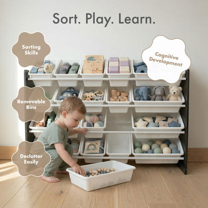 Humble Crew Kids Toy Organizer with 20 Bins, 4 Tier Storage for Playroom