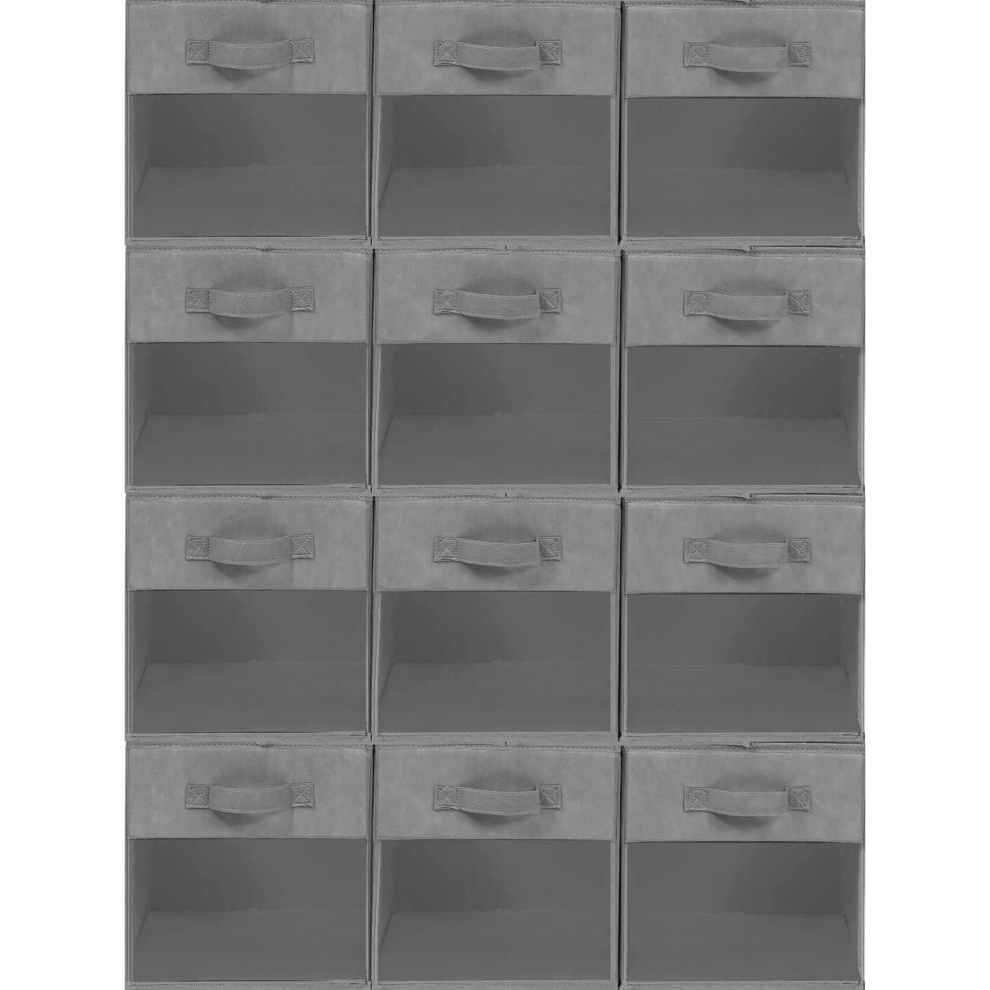 STORAGEIDEAS Storage Bins with Clear Window, 11x11 Storage Cubes, Collapsible Cube Storage Box