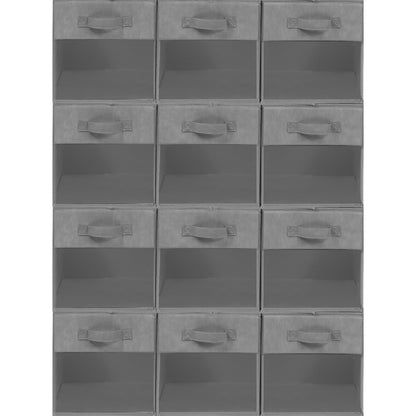 STORAGEIDEAS Storage Bins with Clear Window, 11x11 Storage Cubes, Collapsible Cube Storage Box