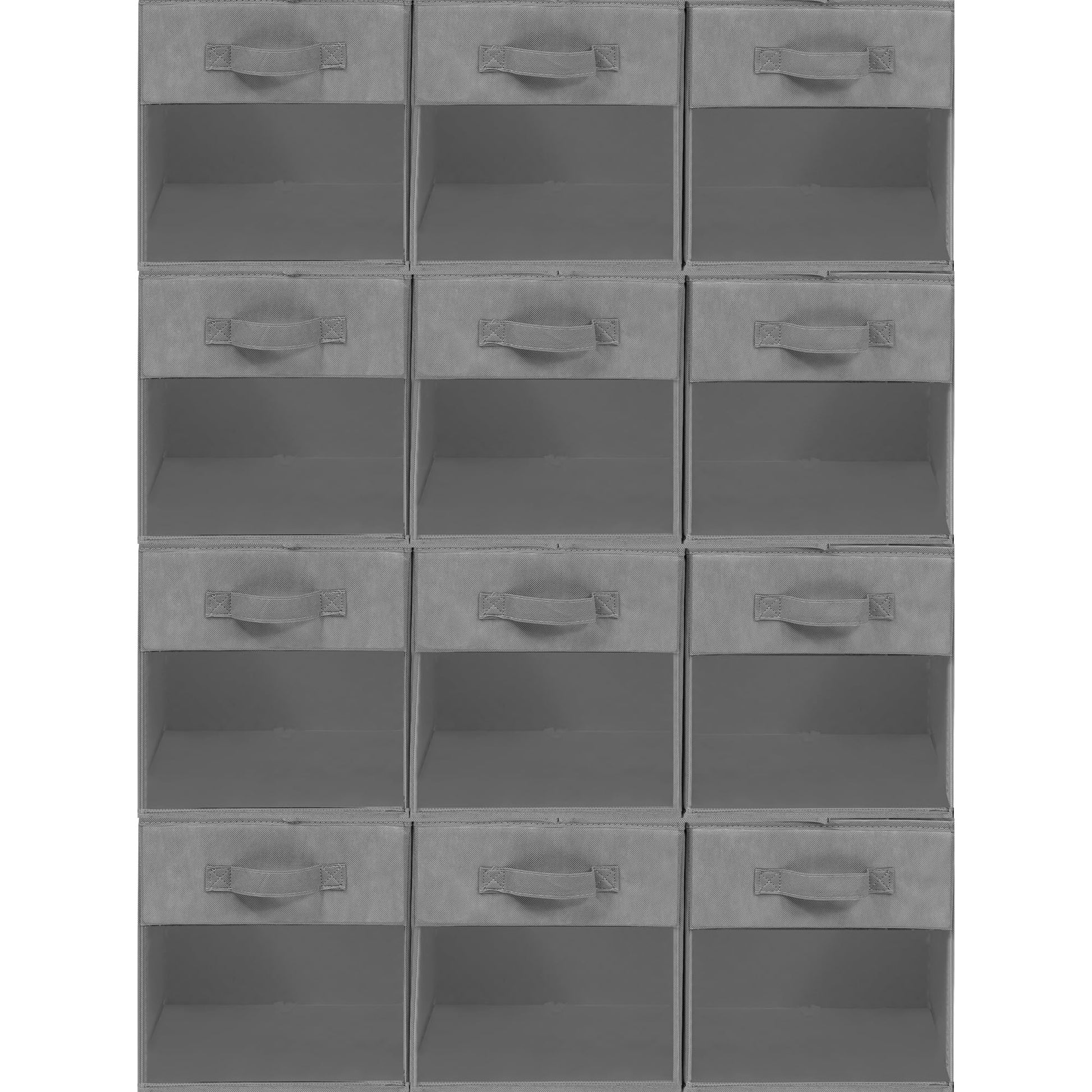 STORAGEIDEAS Storage Bins with Clear Window, 13x13 Storage Cubes, Collapsible Cube Storage Box