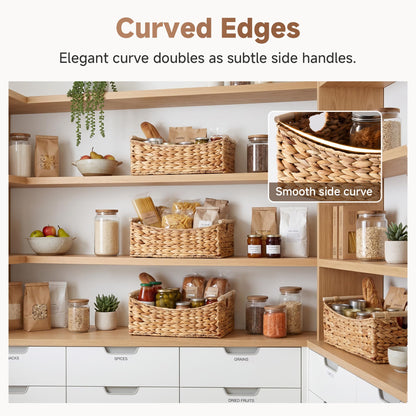 StorageWorks Extra Large Wicker Baskets with Handles, Hyacinth Basket,1Pack