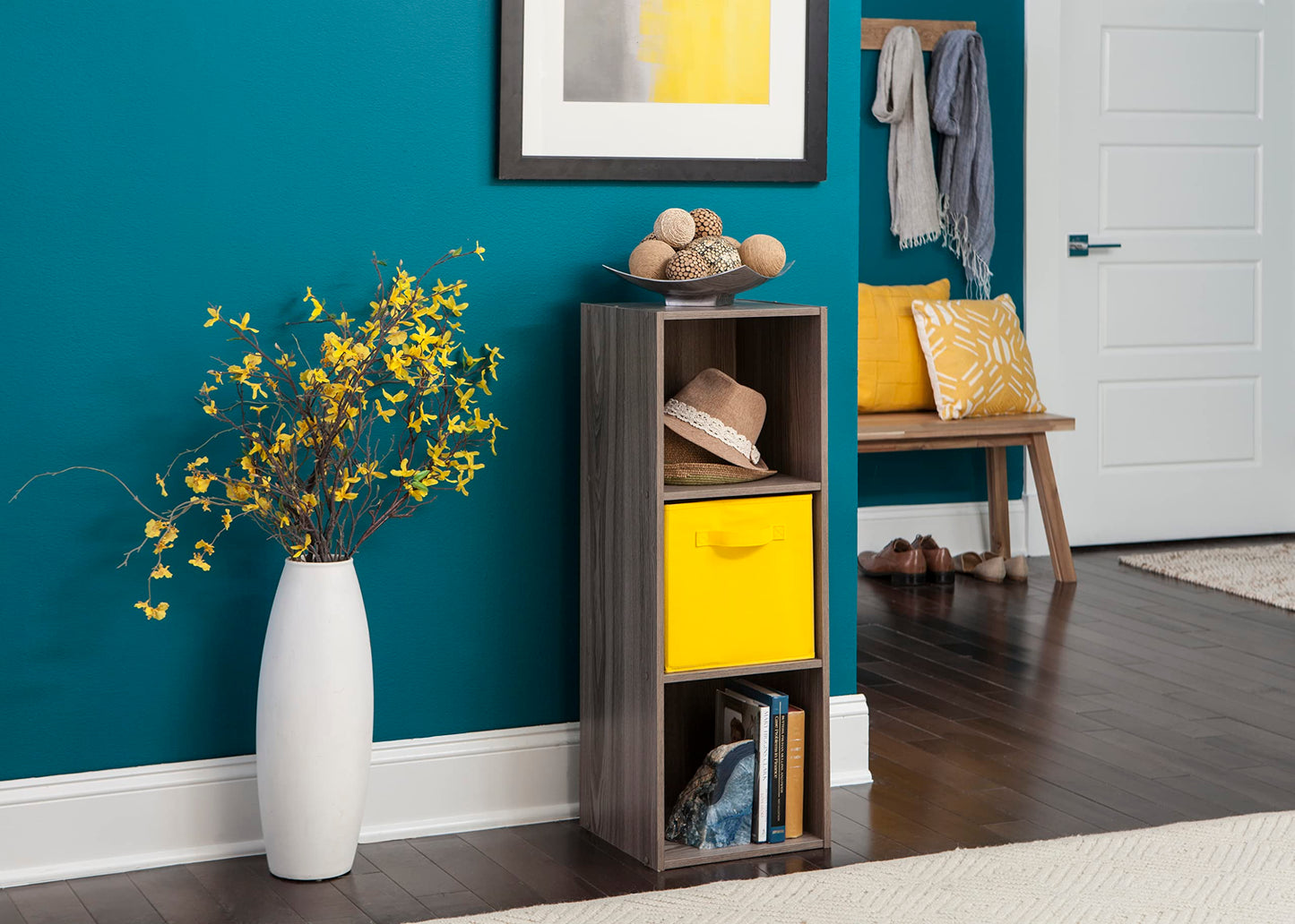 ClosetMaid Cubeicals 3 Cube Storage Shelf Organizer Bookshelf - Vertical/Horizontal, Easy Assembly