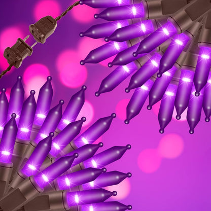 150LIGHTS Purple Extra-Bright with End Connectors Halloween Decorative Lights 9.72m UL Certified Mini String Light Set Waterproof for Halloween Home Garden Christmas Tree Party Patio Wedding