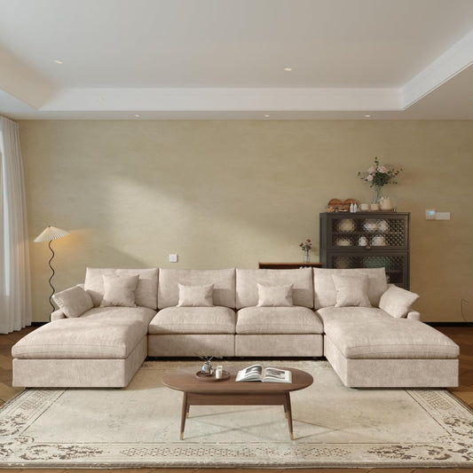 JACH U-Shaped Sectional Couches for Living Room, Cloud Sectional Couch with Deep Seat, 155.9"
