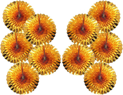 Golden Party Decorations,Engagement Party Decorations 8in,Gold Party Decor, Party Supply Decorations,Gold Wedding Decor,Anniversary Decorations 30 Color DIY Set （Golden）